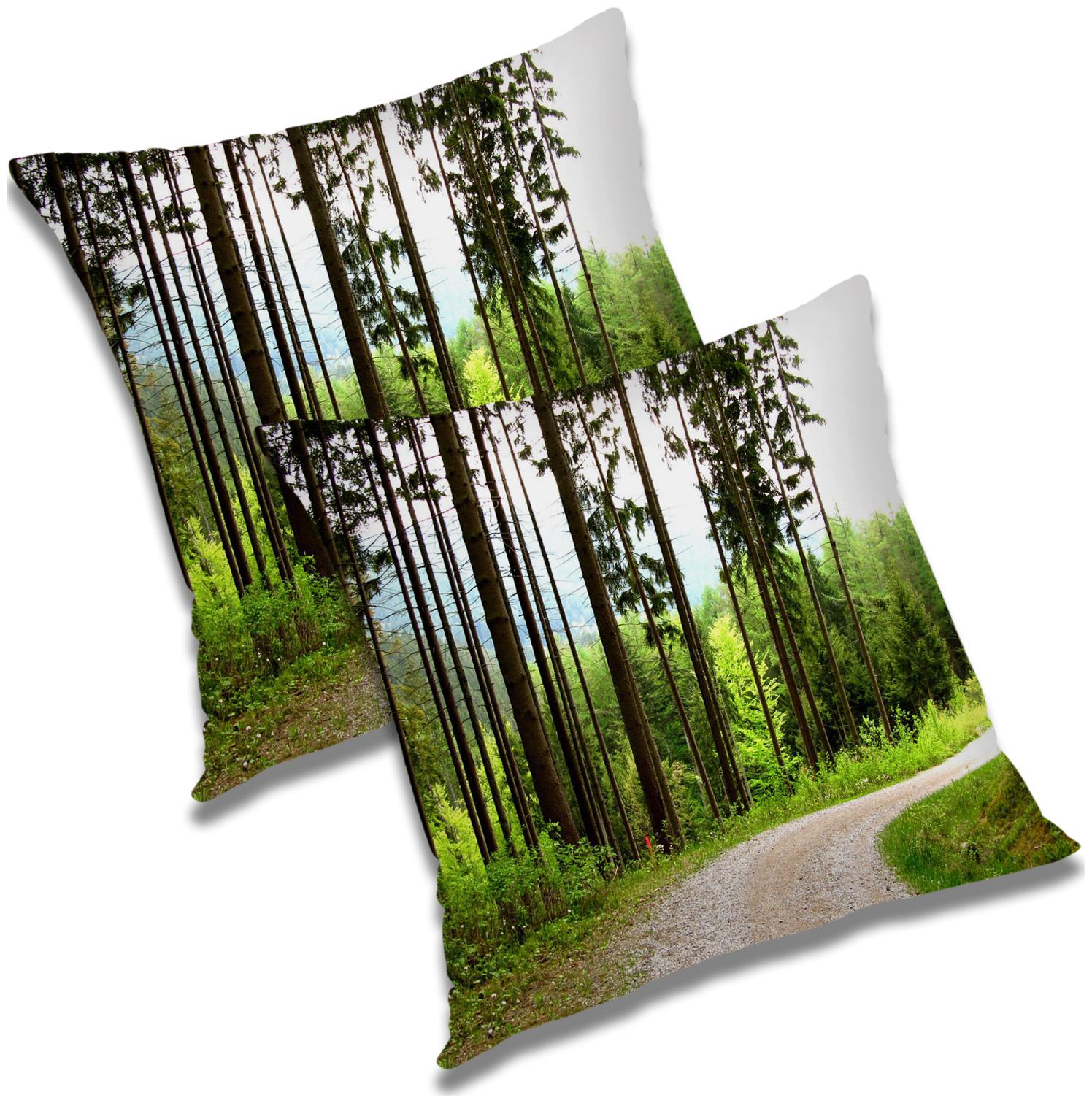 

RADANYA Printed Cushion Cover with Filler Set 12X12 inch