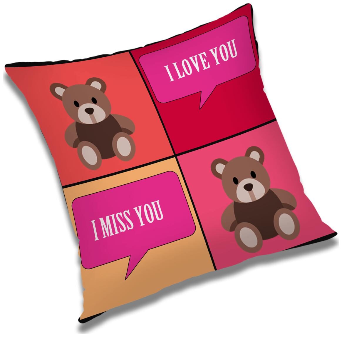 

RADANYA Printed Cushion Cover with Filler Set 12X12 inch