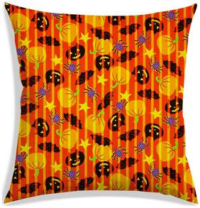 RADANYA Printed Polyester Orange Cushion Cover ( Regular , Pack of 1 )