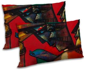 RADANYA Polyester Printed Pillow Covers ( Pack of 2 , Multi )