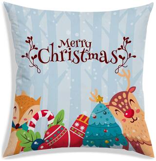 RADANYA Printed Polyester Blue Cushion Cover ( Extra large , Pack of 1 )