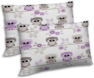 RADANYA Polyester Printed Pillow Covers ( Pack of 2 , Beige )