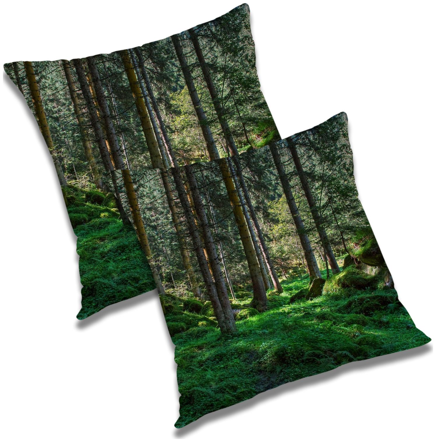 

RADANYA Printed Cushion Cover with Filler Set 18x18 inch