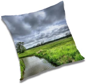 RADANYA Printed Cushion Cover with Filler Set 18x18 inch