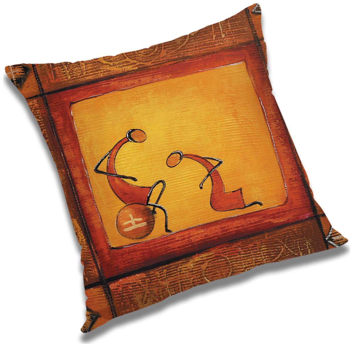 

RADANYA Printed Polyester Brown Cushion Cover ( Large Pack of 1 )