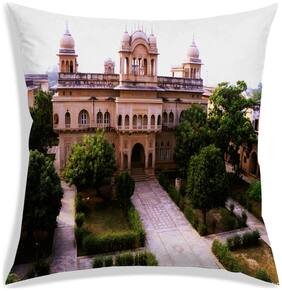 RADANYA Printed Polyester Brown Cushion Cover ( Large , Pack of 1 )
