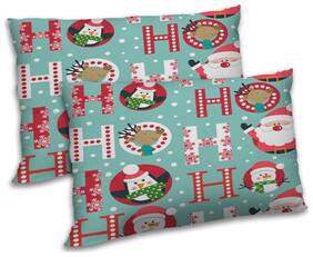 RADANYA Polyester Printed Pillow Covers ( Pack of 2 , Blue )