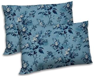 RADANYA Polyester Printed Pillow Covers ( Pack of 2 , Blue )