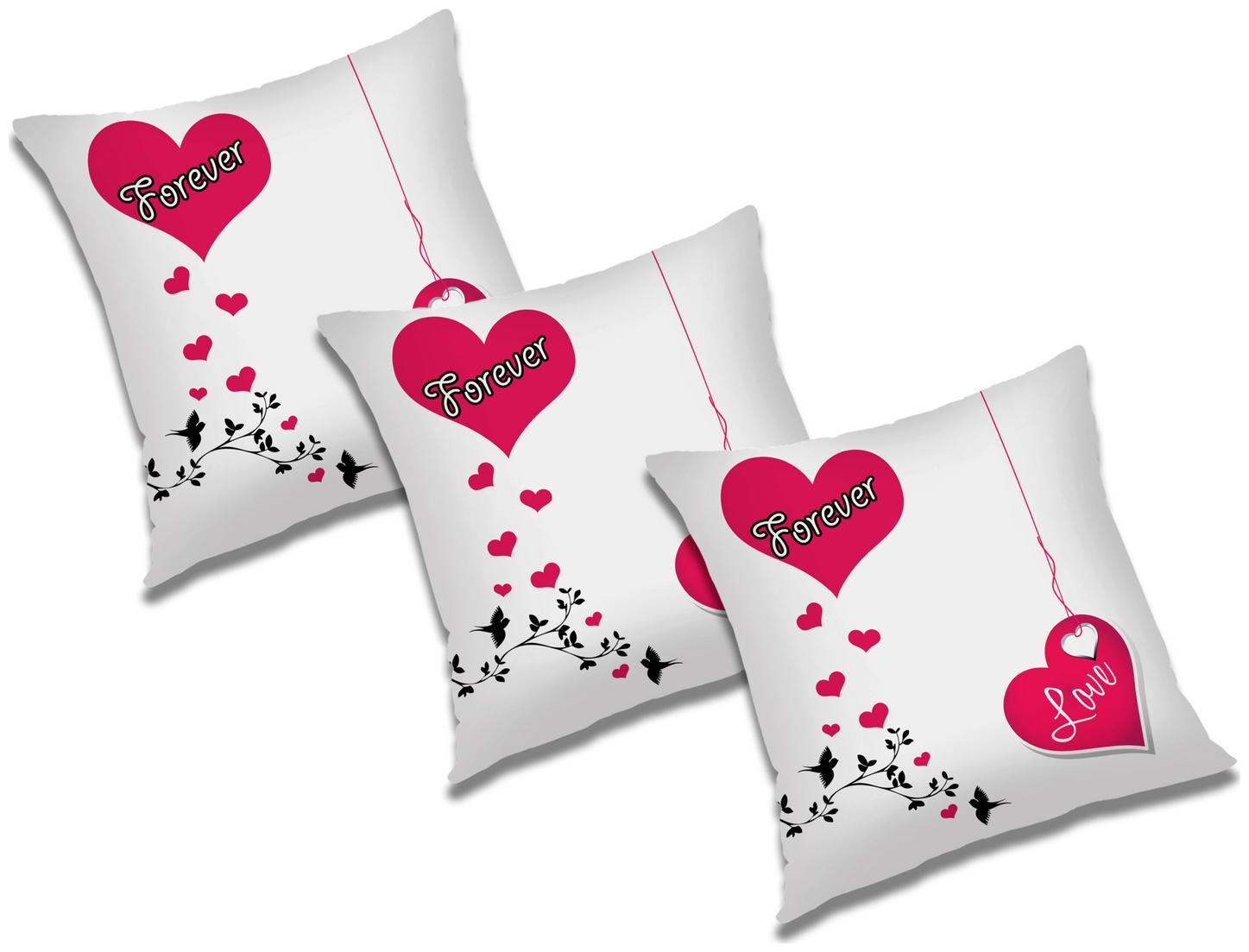 

RADANYA Printed Cushion Cover with Filler (Set of 3) 20x20 inch