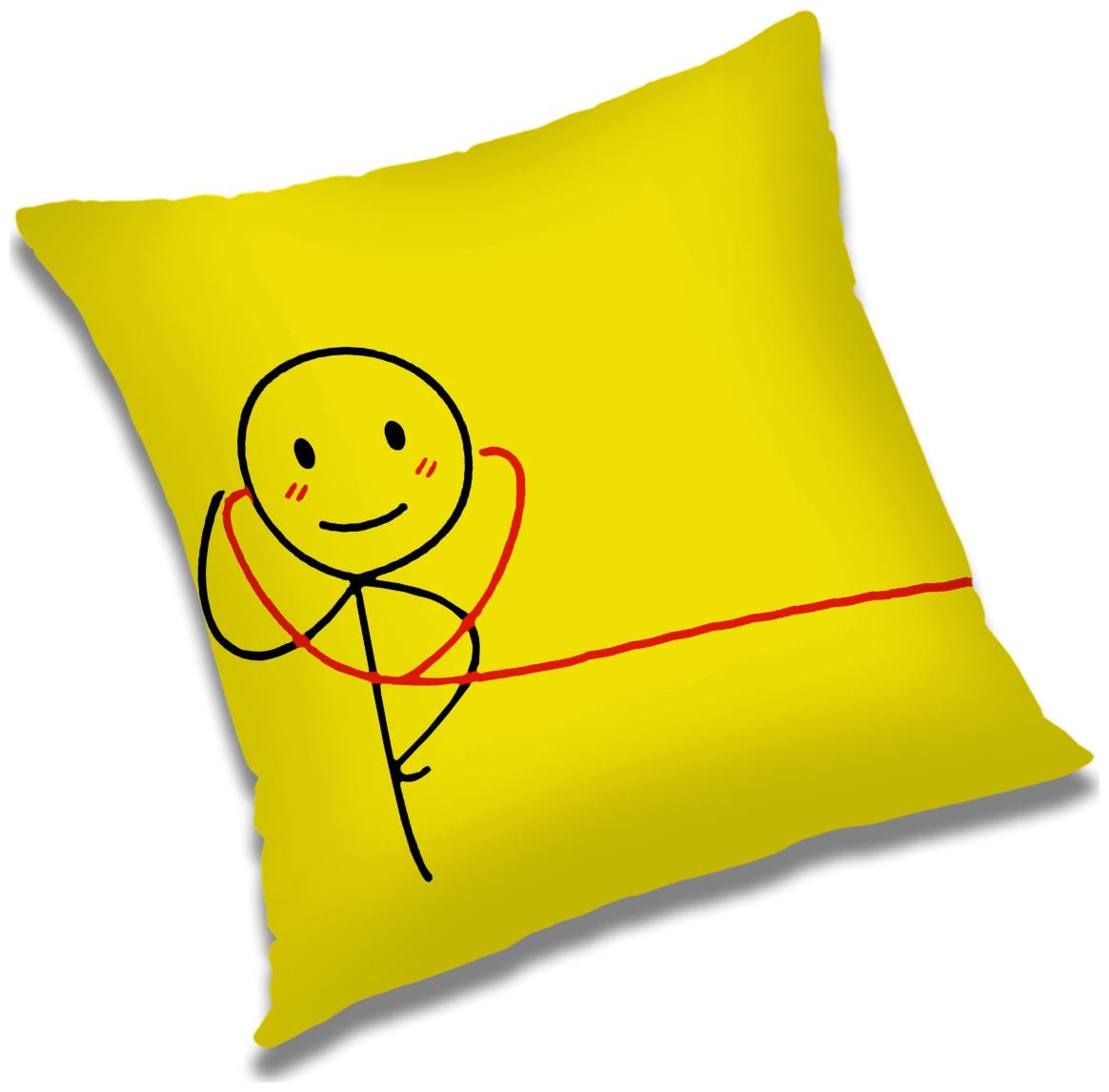 

RADANYA Printed Polyester Yellow Cushion Cover ( Large Pack of 1 )