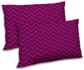 RADANYA Polyester Printed Pillow Covers ( Pack of 2 , Pink )