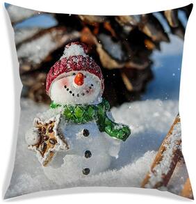 RADANYA Printed Polyester White Cushion Cover ( Large , Pack of 1 )