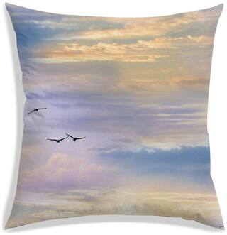 RADANYA Printed Polyester Blue Cushion Cover ( Regular , Pack of 1 )