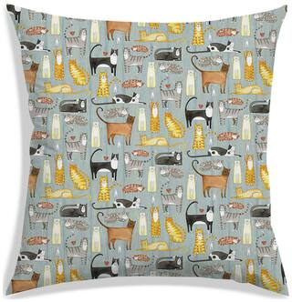 RADANYA Printed Polyester Grey Cushion Cover ( Large , Pack of 1 )