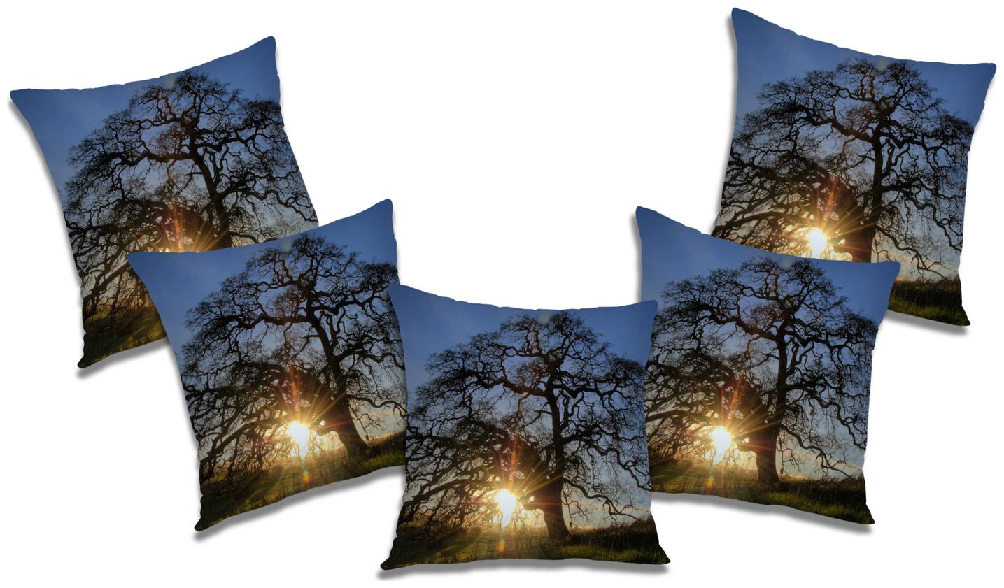 

RADANYA Printed Cushion Cover with Filler (Set of 5) 18x18 inch