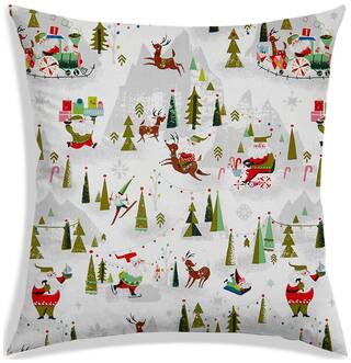 RADANYA Printed Polyester Beige Cushion Cover ( Extra large , Pack of 1 )