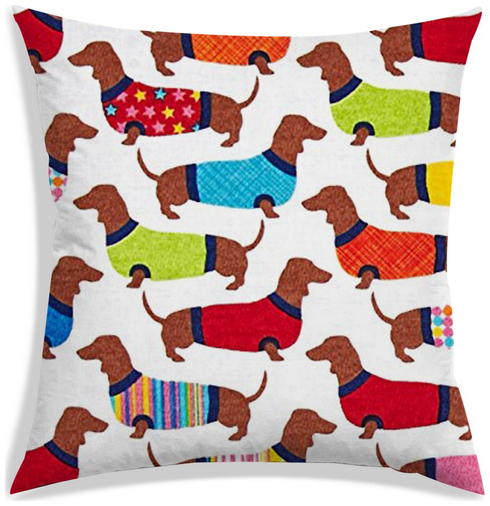 

RADANYA Printed Polyester White Cushion Cover ( Large Pack of 1 )