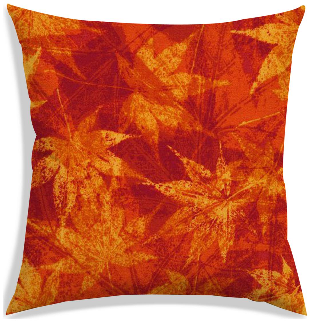 

RADANYA Printed Polyester Orange Cushion Cover ( Extra large Pack of 1 )