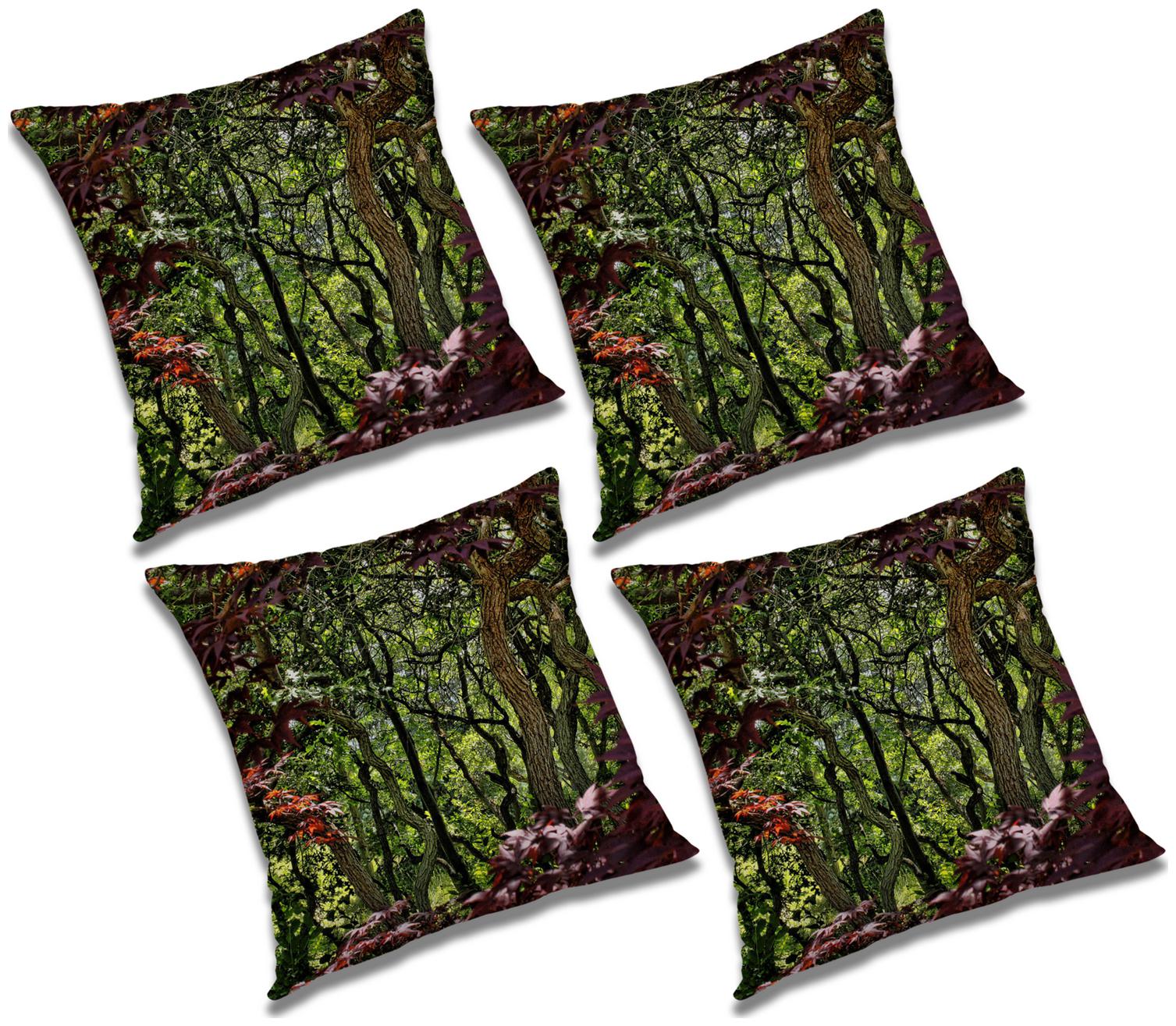 

RADANYA Printed Cushion Cover with Filler (Set of 4) 24x24 inch