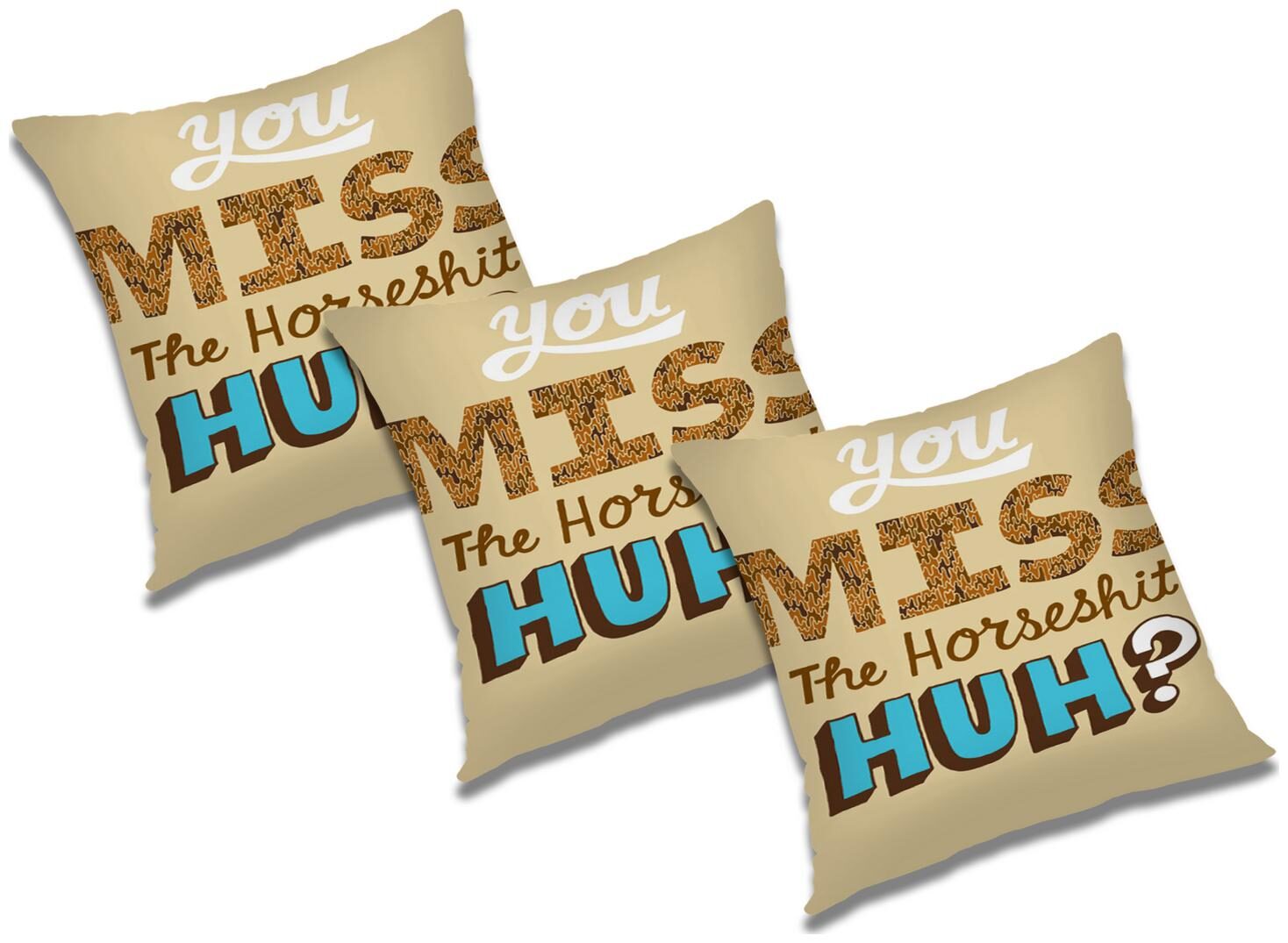

RADANYA Printed Cushion Cover with Filler (Set of 3) 16x16 inch
