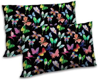 RADANYA Polyester Printed Pillow Covers ( Pack of 2 , Peach )