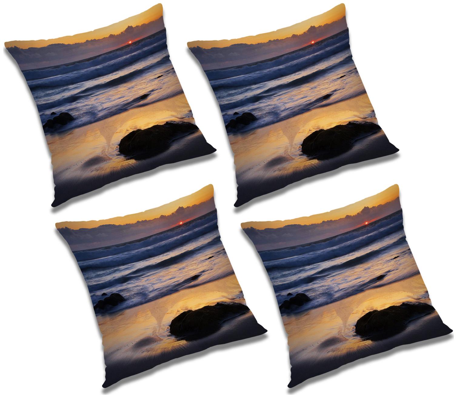 

RADANYA Printed Cushion Cover with Filler (Set of 4) 16x16 inch
