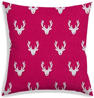 RADANYA Printed Polyester Pink Cushion Cover ( Large , Pack of 1 )