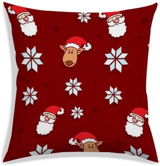 RADANYA Printed Polyester Red Cushion Cover ( Regular , Pack of 1 )