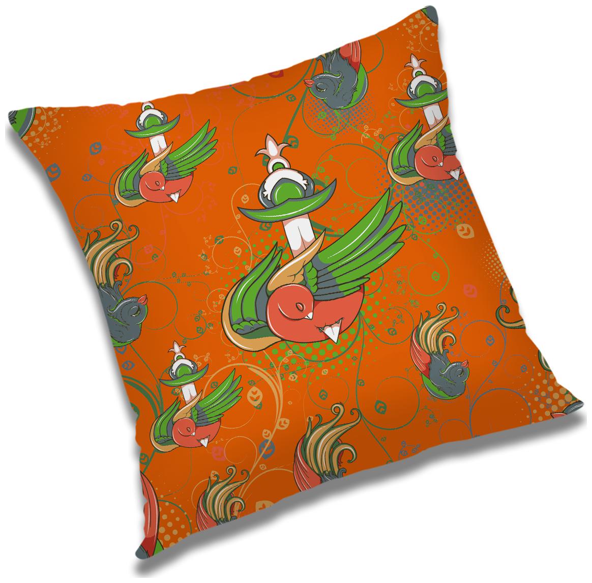

RADANYA Printed Polyester Orange Cushion Cover ( Small Pack of 1 )