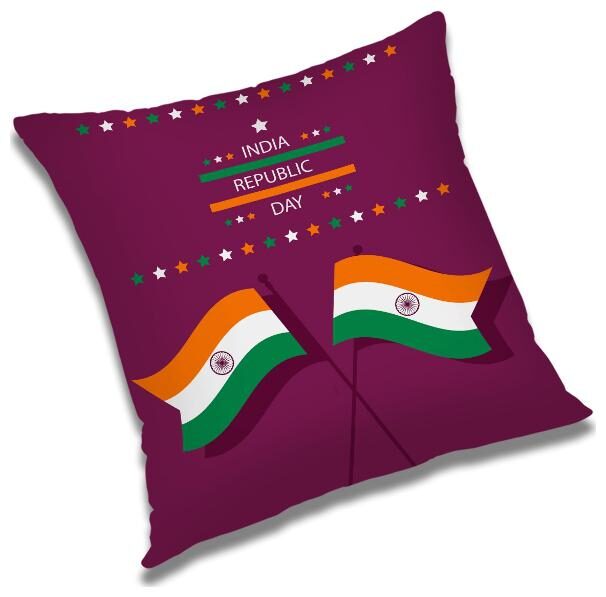 

RADANYA Printed Polyester Purple Cushion Cover ( Large Pack of 1 )