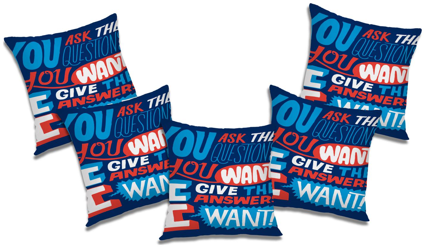 

RADANYA Printed Cushion Cover (Set of 5) 18x18 inch
