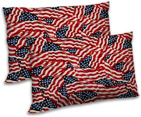 RADANYA Polyester Printed Pillow Covers ( Pack of 2 , Black )