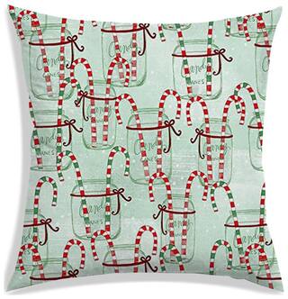 RADANYA Printed Polyester Green Cushion Cover ( Large , Pack of 1 )