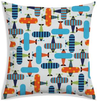 RADANYA Printed Polyester Off-white Cushion Cover ( Large , Pack of 1 )
