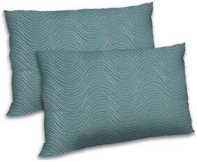 RADANYA Polyester Printed Pillow Covers ( Pack of 2 , Blue )