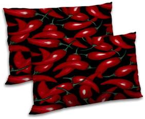 RADANYA Polyester Printed Pillow Covers ( Pack of 2 , Black )