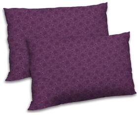 RADANYA Polyester Printed Pillow Covers ( Pack of 2 , Purple )