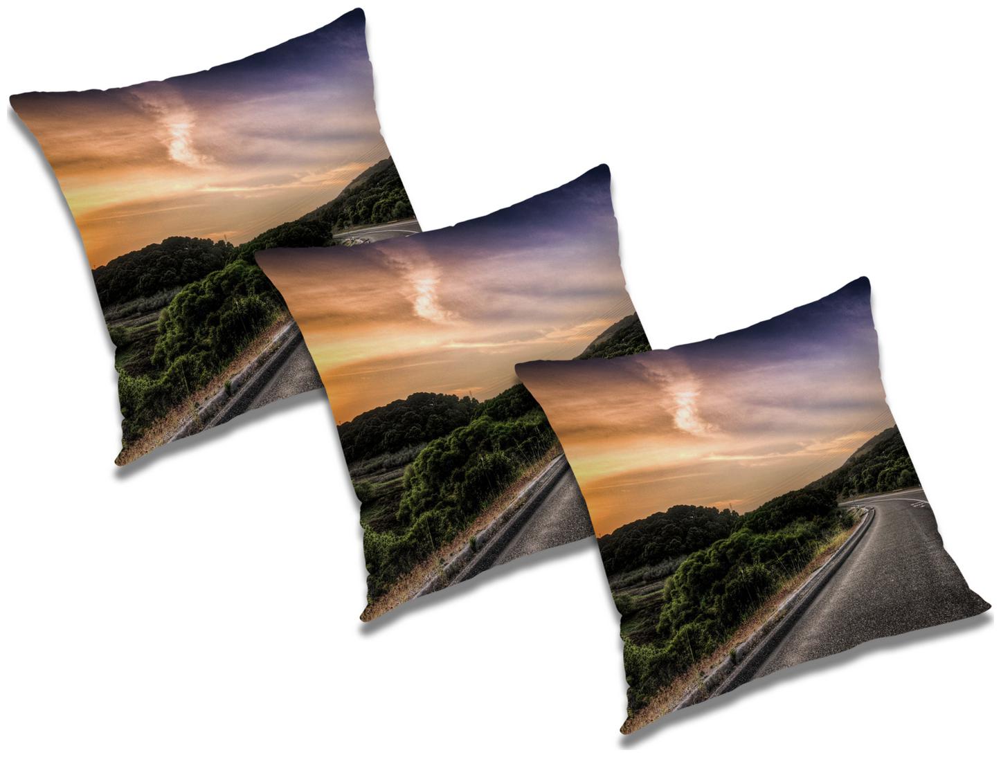 

RADANYA Printed Cushion Cover with Filler (Set of 3) 20x20 inch