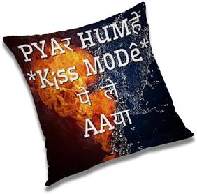 RADANYA Printed Polyester Orange Cushion Cover ( Regular , Pack of 1 )