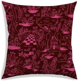 RADANYA Printed Polyester Brown Cushion Cover ( Regular , Pack of 1 )
