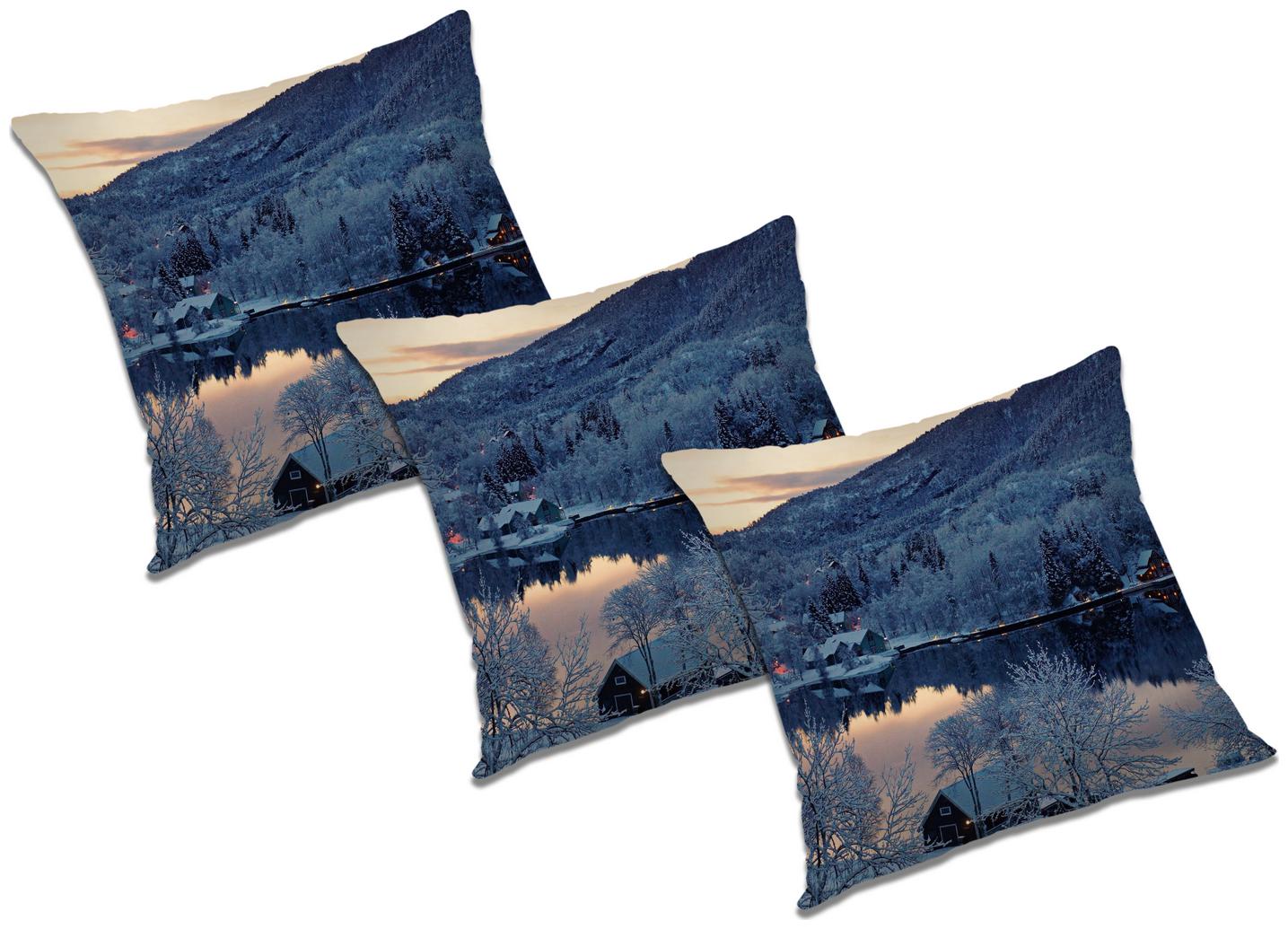 

RADANYA Printed Cushion Cover with Filler (Set of 3) 24x24 inch