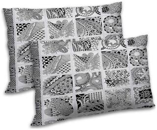 RADANYA Polyester Printed Pillow Covers ( Pack of 2 , Beige )