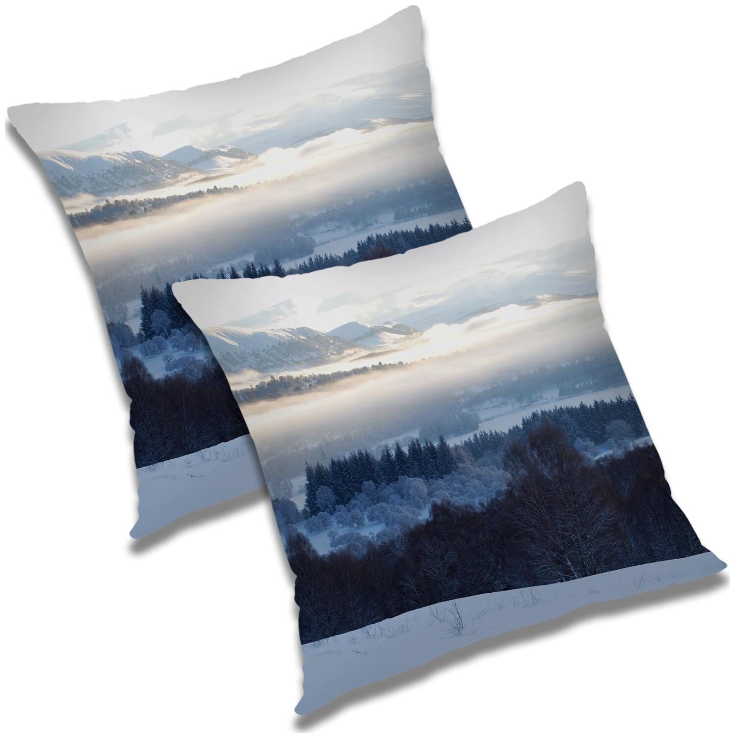 

RADANYA Printed Cushion Cover with Filler Set 18x18 inch