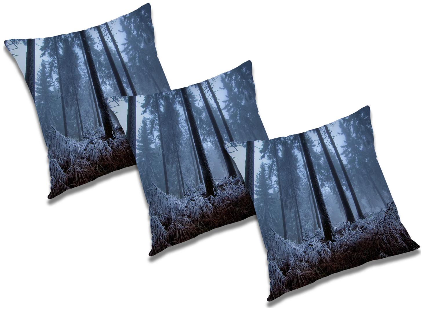

RADANYA Printed Cushion Cover with Filler (Set of 3) 18x18 inch