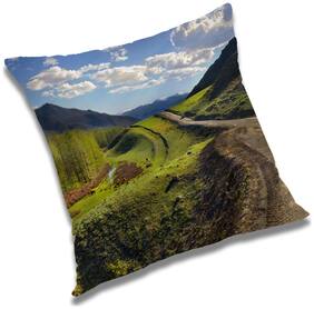 RADANYA Printed Cushion Cover with Filler Set 16x16 inch