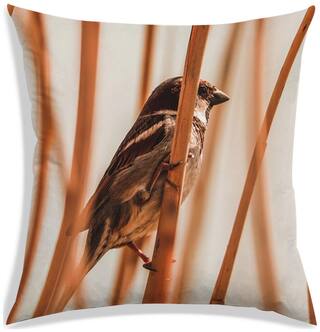 RADANYA Printed Polyester Brown Cushion Cover ( Large , Pack of 1 )