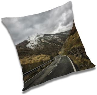 RADANYA Printed Cushion Cover with Filler Set 12x12 inch