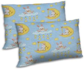 RADANYA Polyester Printed Pillow Covers ( Pack of 2 , Blue )