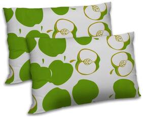 RADANYA Polyester Printed Pillow Covers ( Pack of 2 , Green )