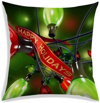 RADANYA Printed Polyester Green Cushion Cover ( Small , Pack of 1 )